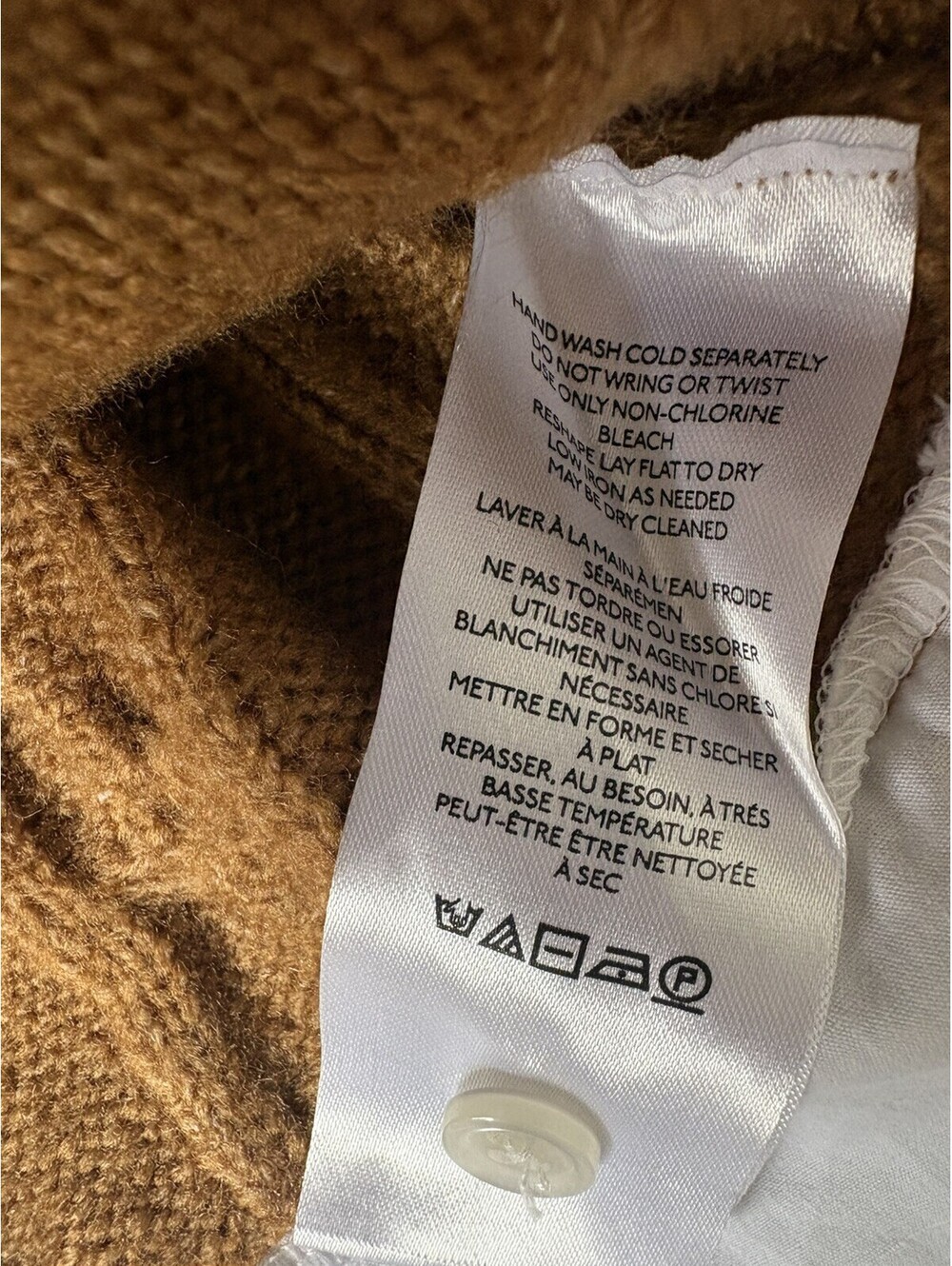 Anthropologie Pilcro Cable Knit Twofer Sweater Womens Small Brown Cotton Cropped - Picture 4 of 9